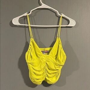 Urban Outfitters Bright Yellow Ruched Tank Size Small‎
